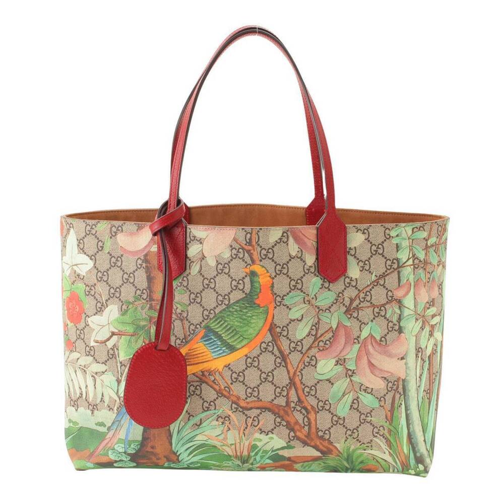 GucciGucci Tian GG Supreme Tote Bag Bird Beige